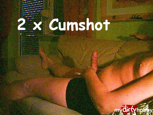 2x Cumshot beim Porno gucken