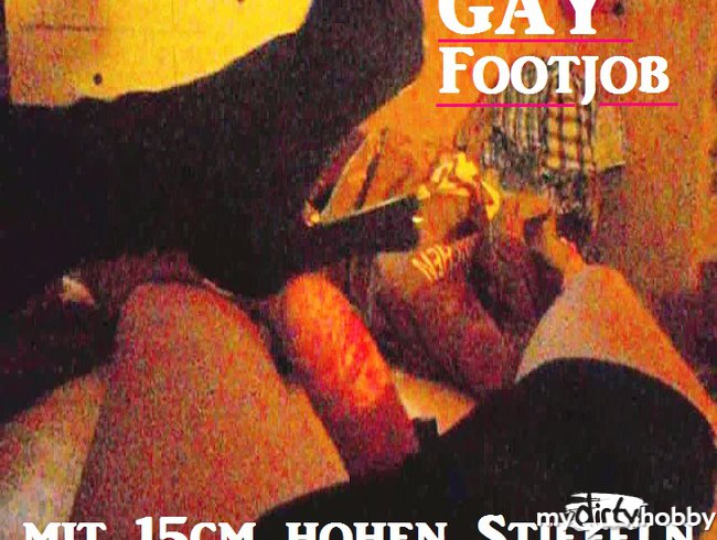 Gay Footjob mit meinen Overknees