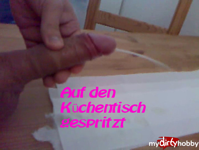 Auf den Küchentisch gespritzt Handvideo